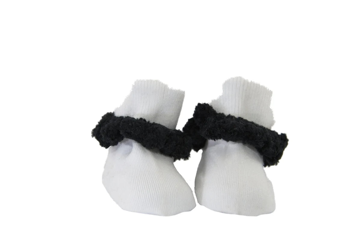 Black Chenille Socks